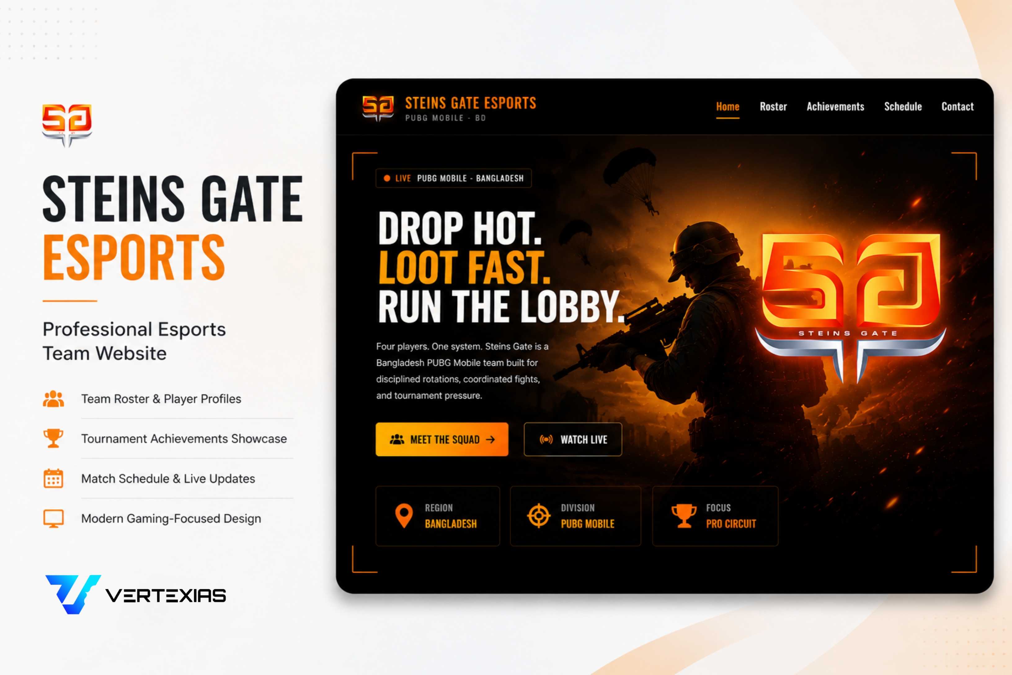 Steins Gate Esports - Esports Team Portfolio Website